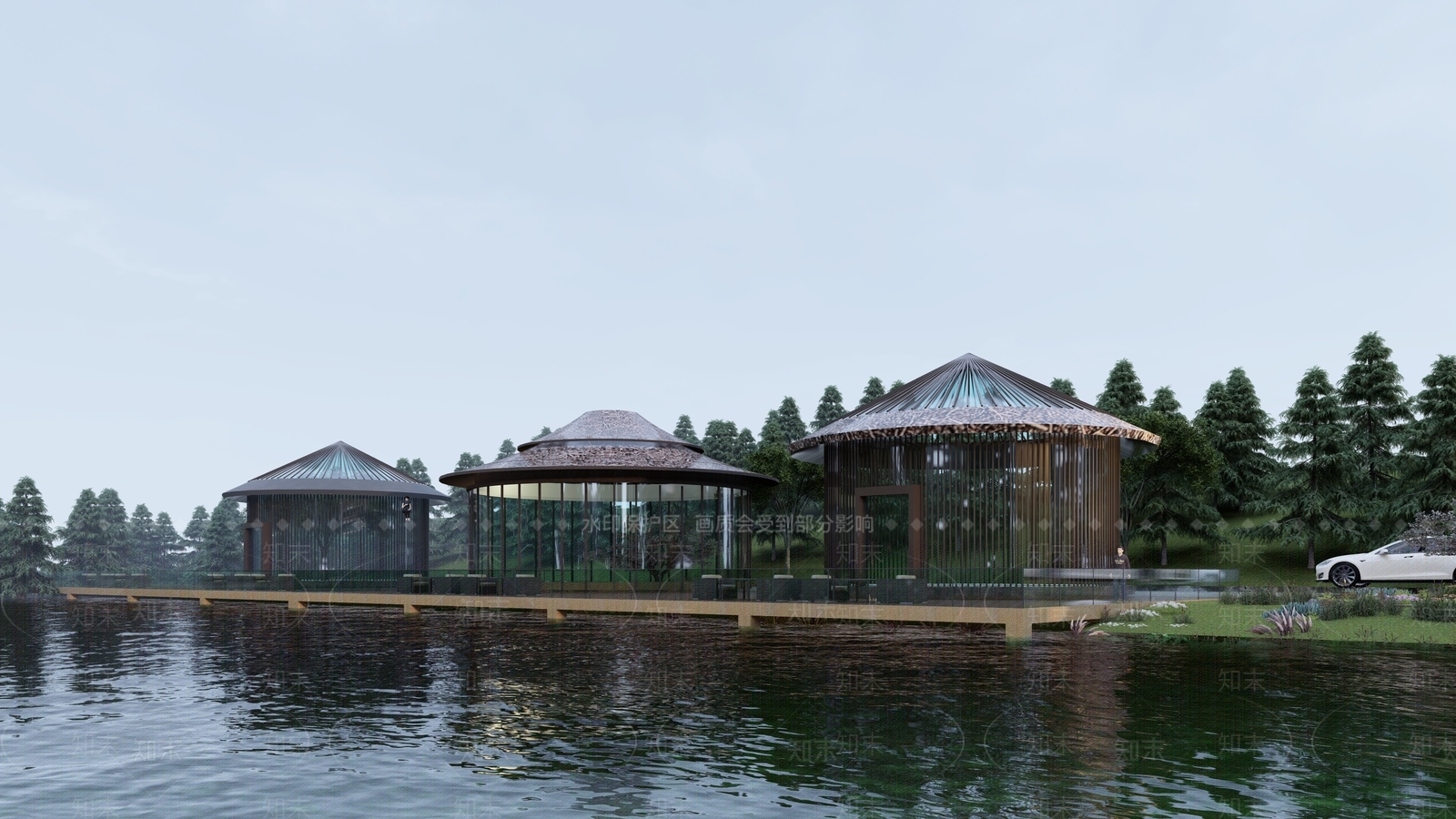 现代民宿建筑SU模型下载【ID:1191922303】