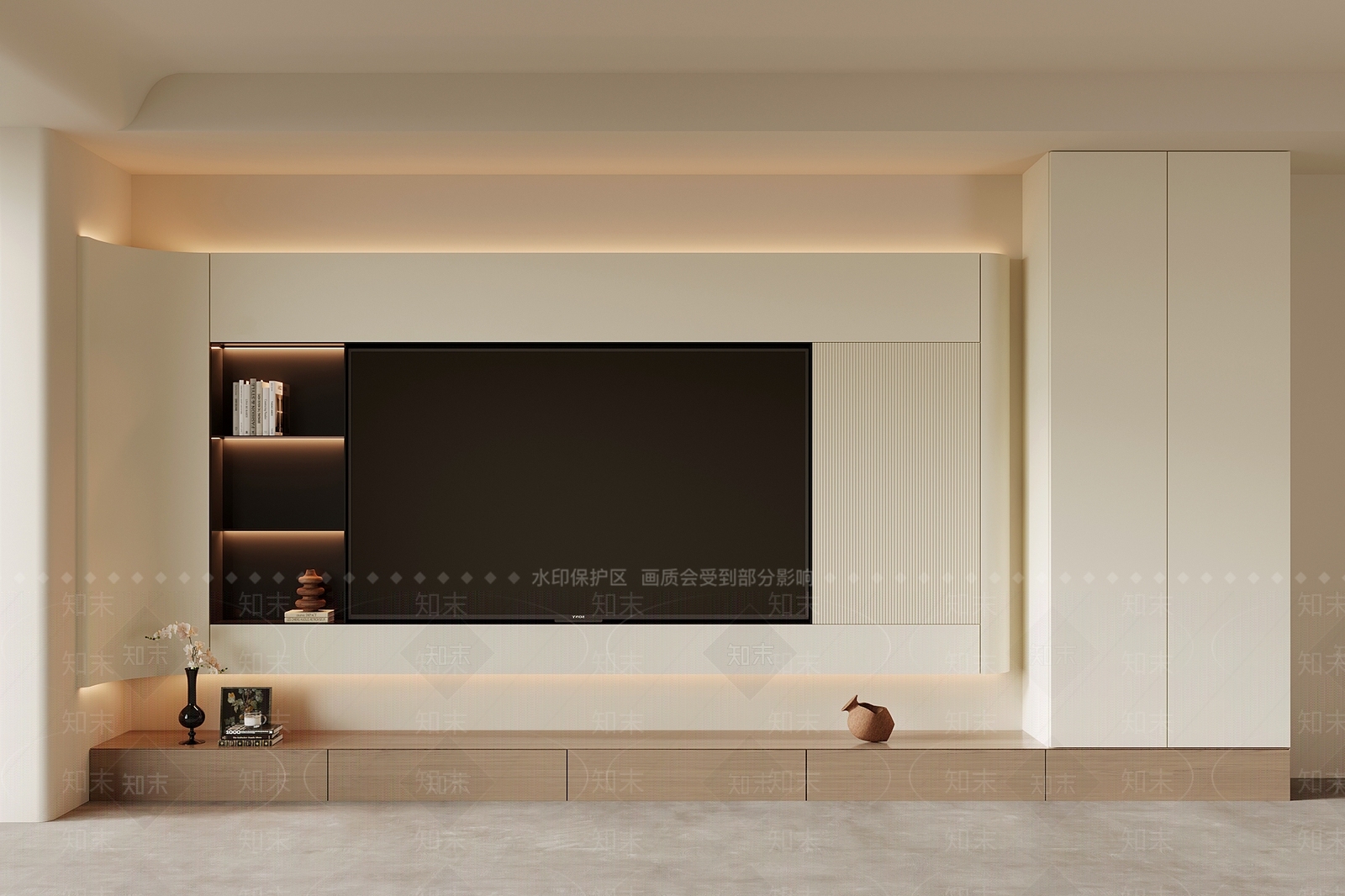 现代背景墙SU模型下载【ID:1191923112】