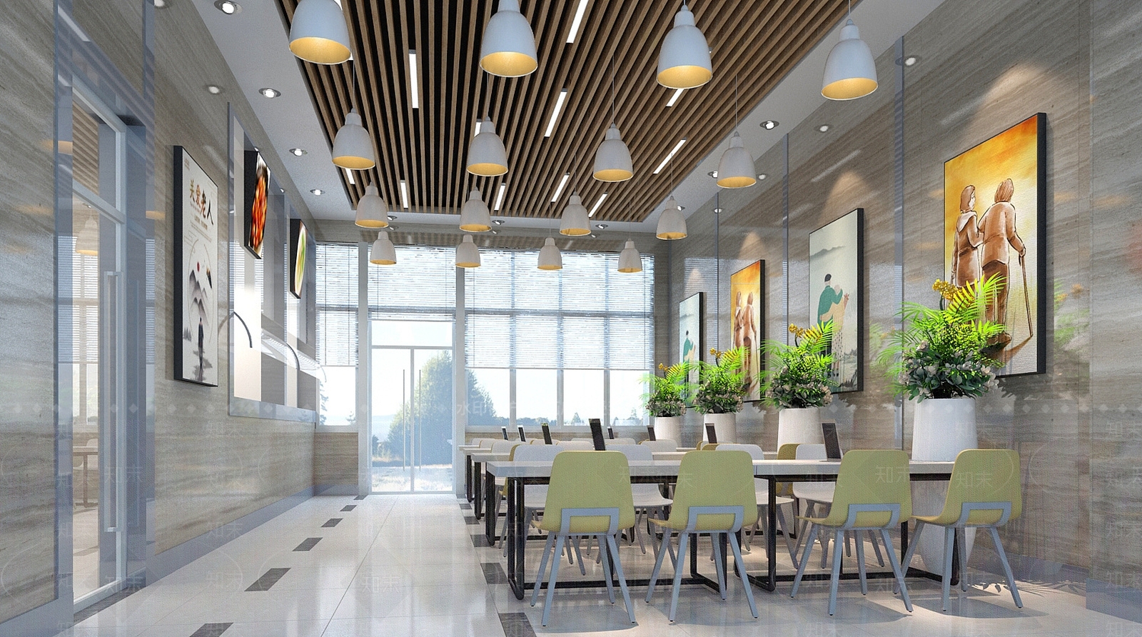 现代食堂3D模型下载【ID:1191923663】