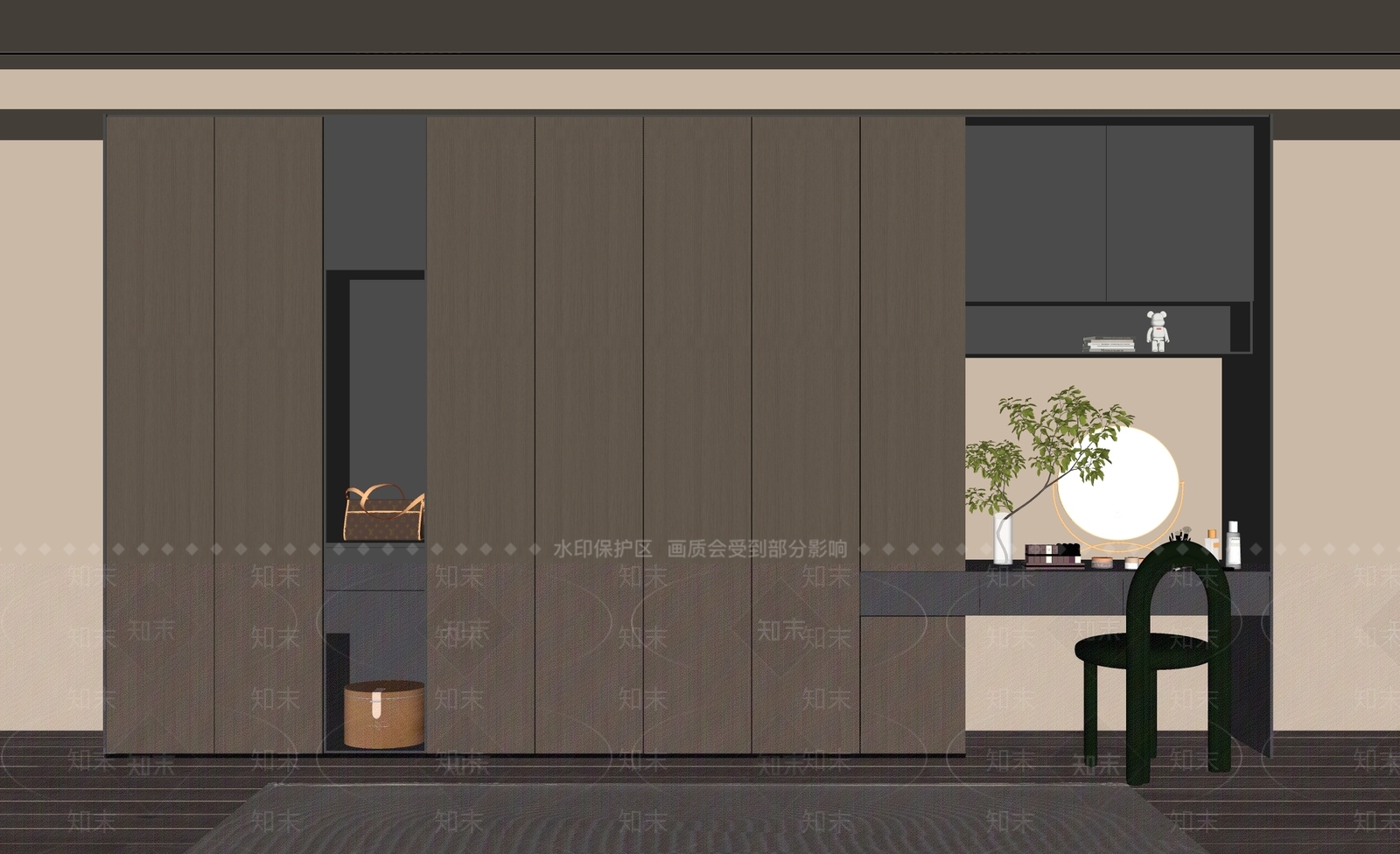 现代衣柜SU模型下载【ID:1191925424】