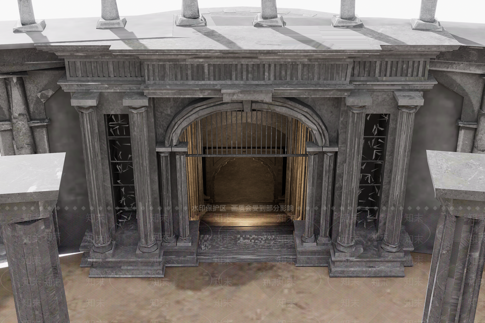 欧式古建3D模型下载【ID:1191928595】