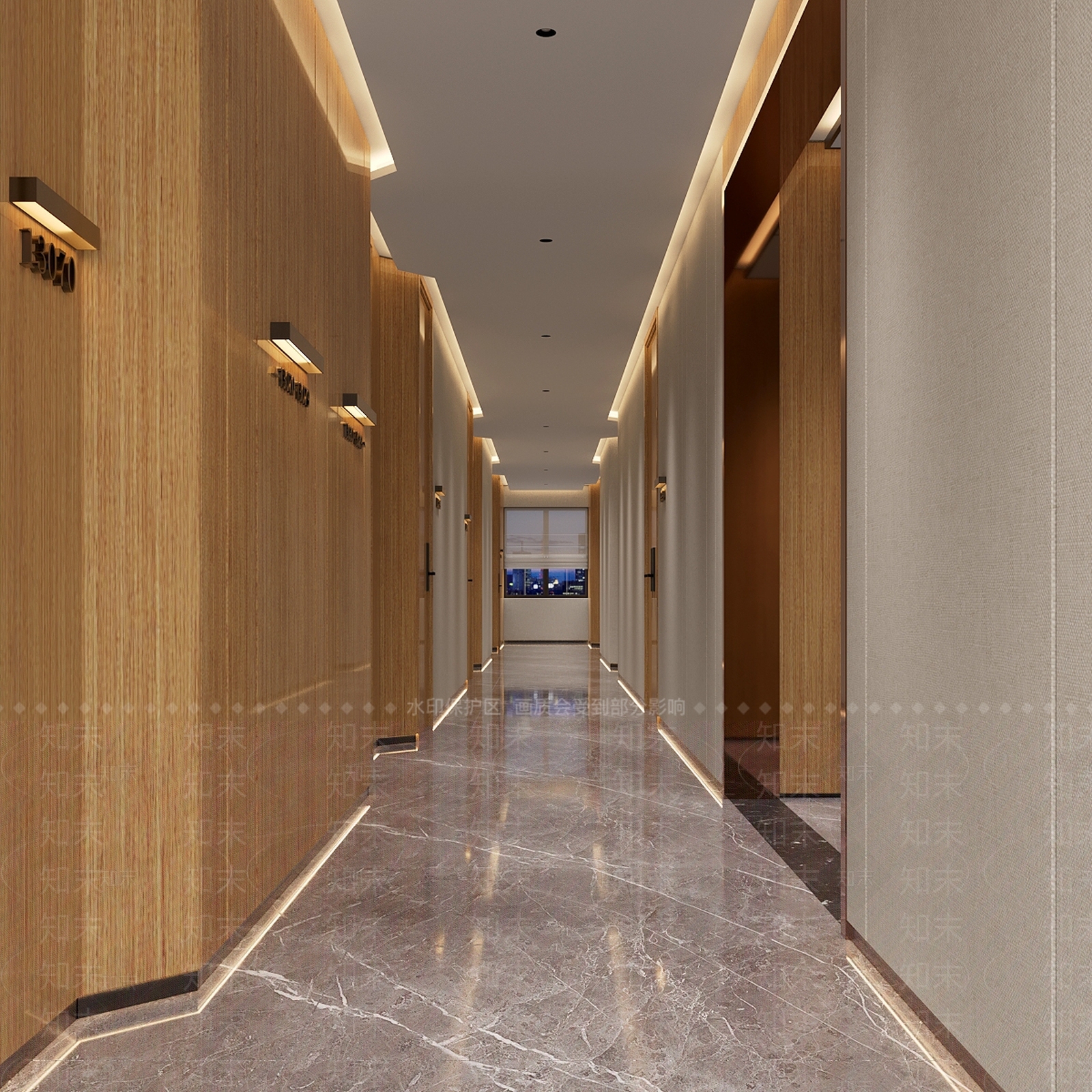 现代轻奢走廊3D模型下载【ID:1191929062】