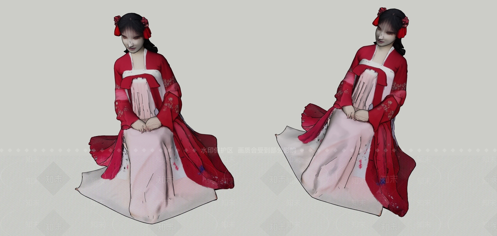 女人SU模型下载【ID:1191930180】
