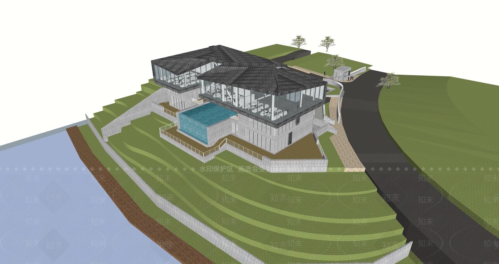 现代小公建SU模型下载【ID:1191930574】