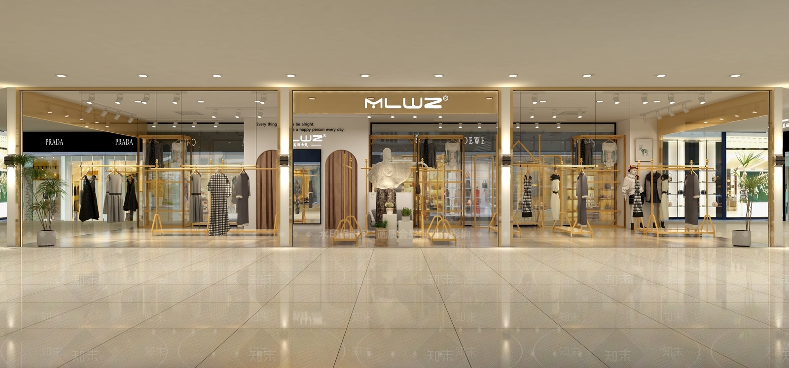 现代服装店3D模型下载【ID:1191932974】