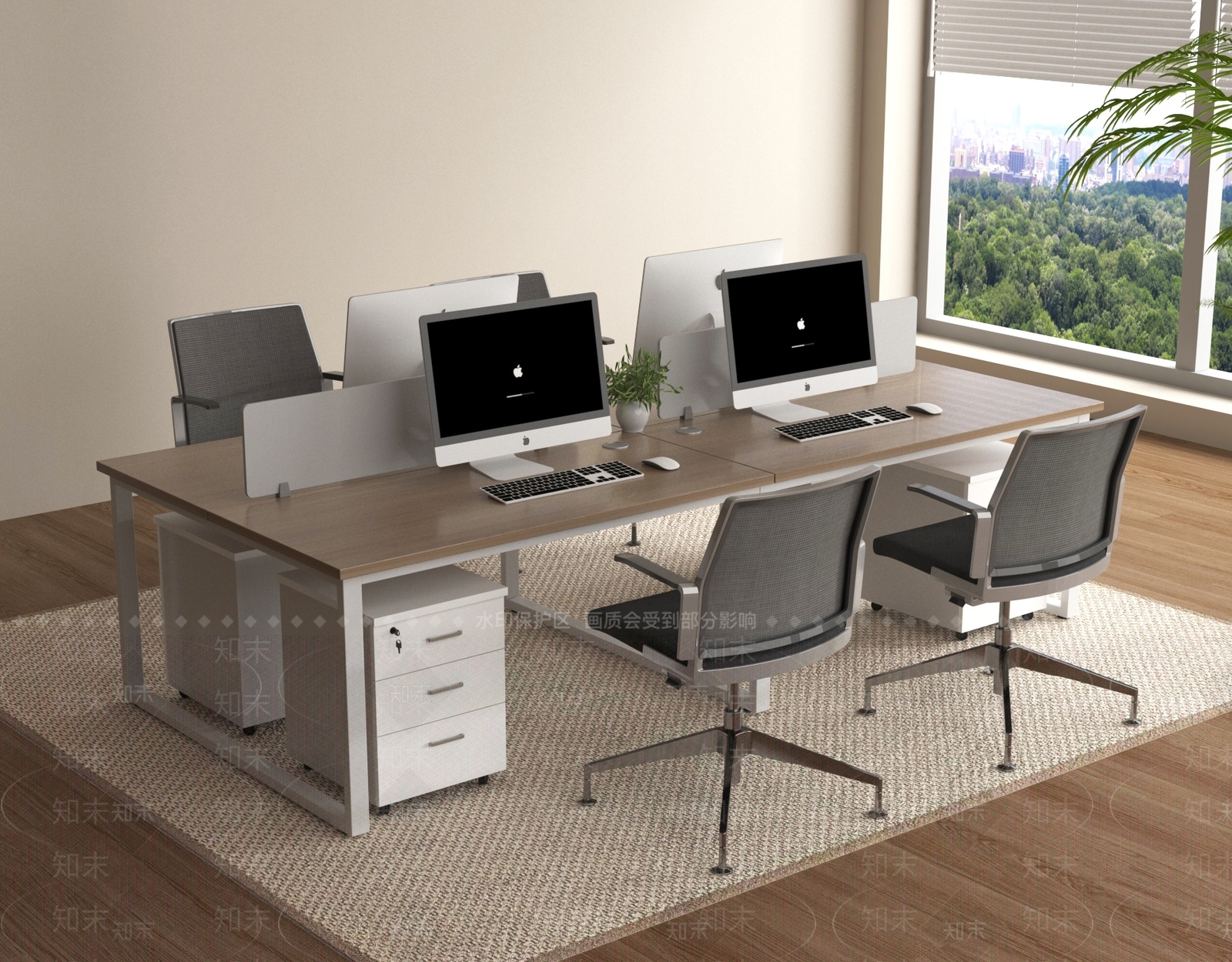 现代办公桌椅3D模型下载【ID:1191939024】