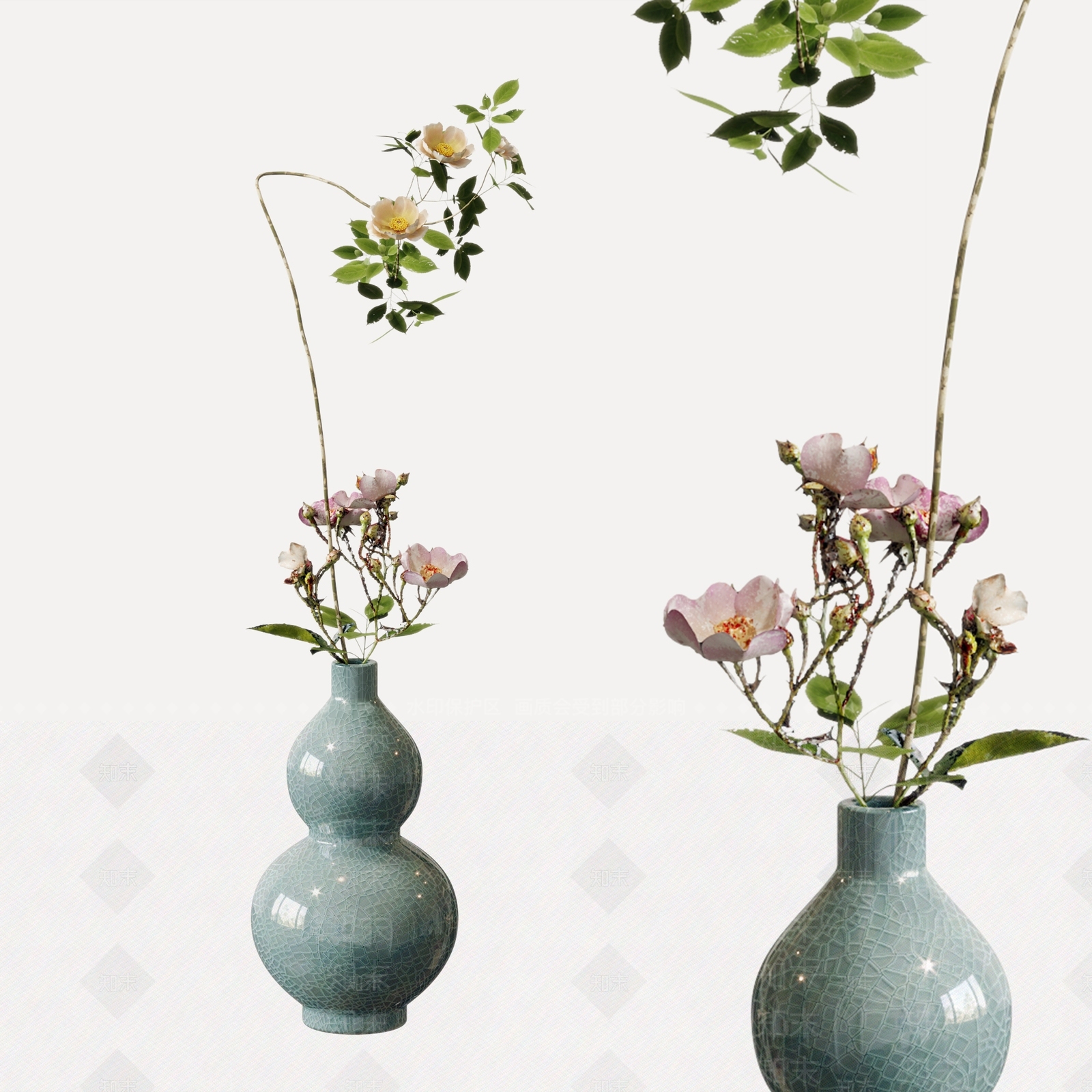 新中式花艺3D模型下载【ID:1191939885】