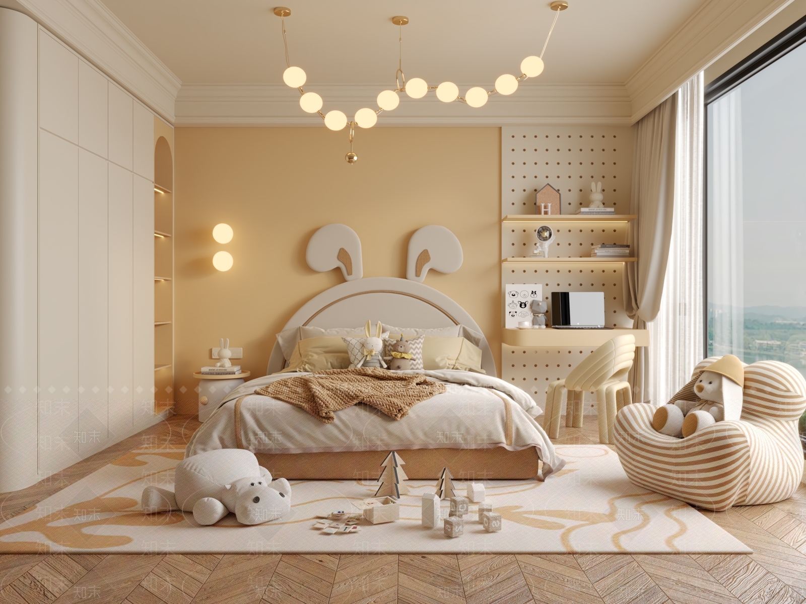 现代女孩房3D模型下载【ID:1191939907】