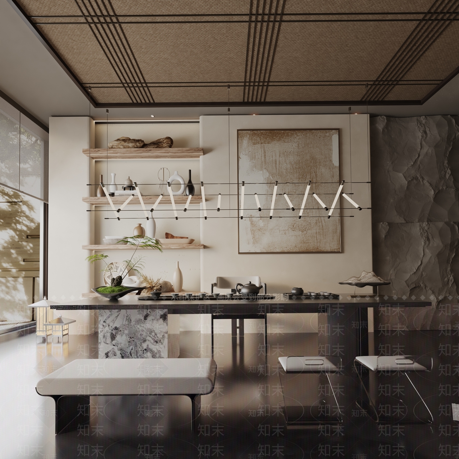 现代餐桌3D模型下载【ID:1191940312】