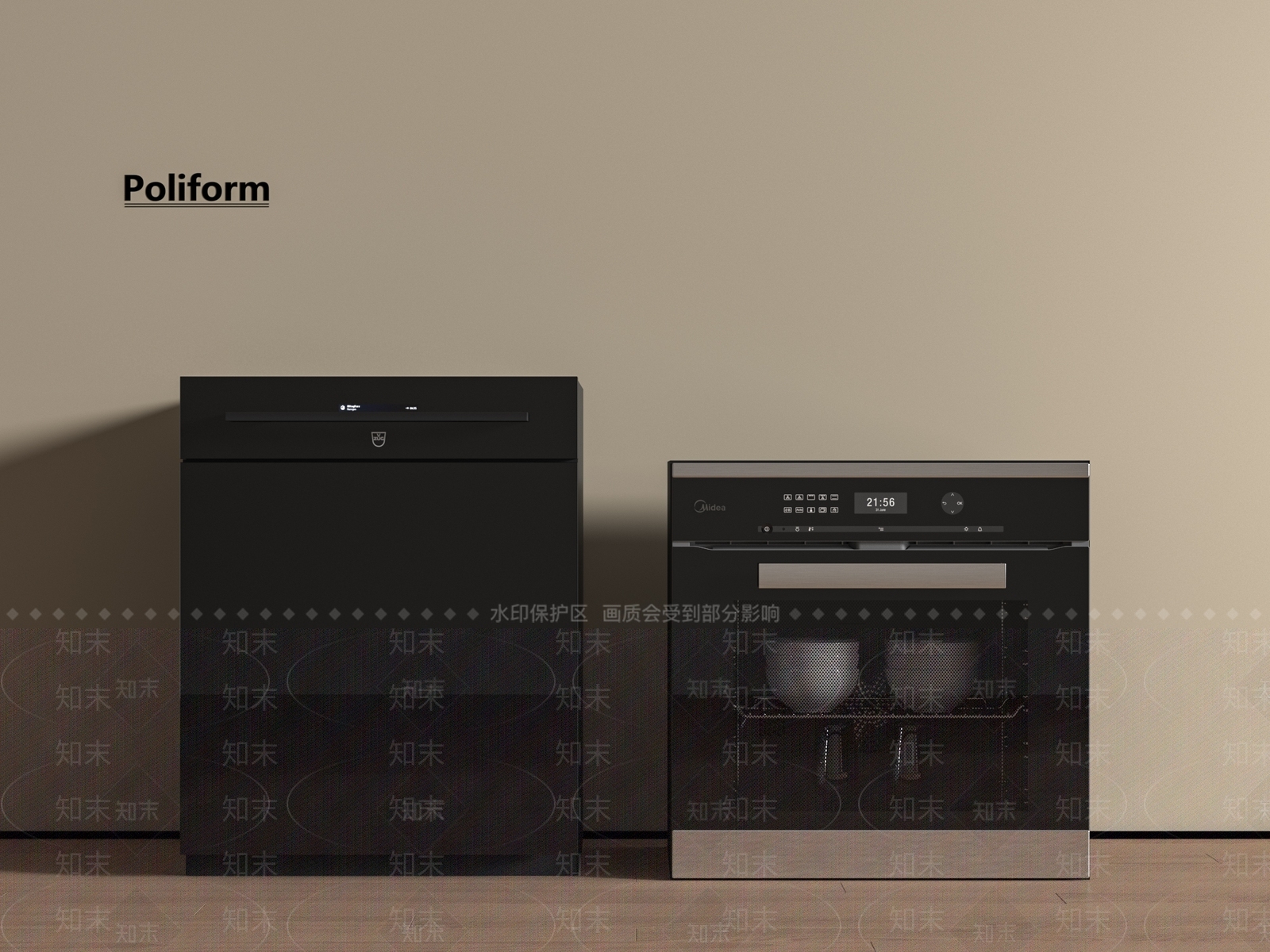 洗碗机SU模型下载【ID:1191940227】