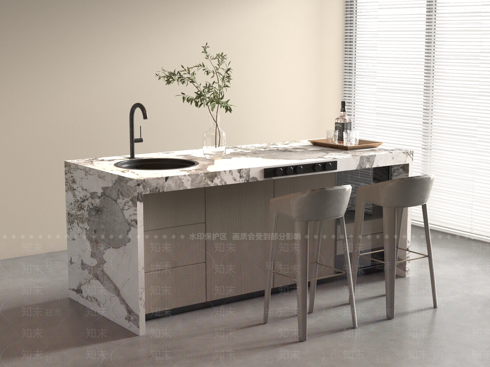 吧台3D模型下载【ID:1191942516】