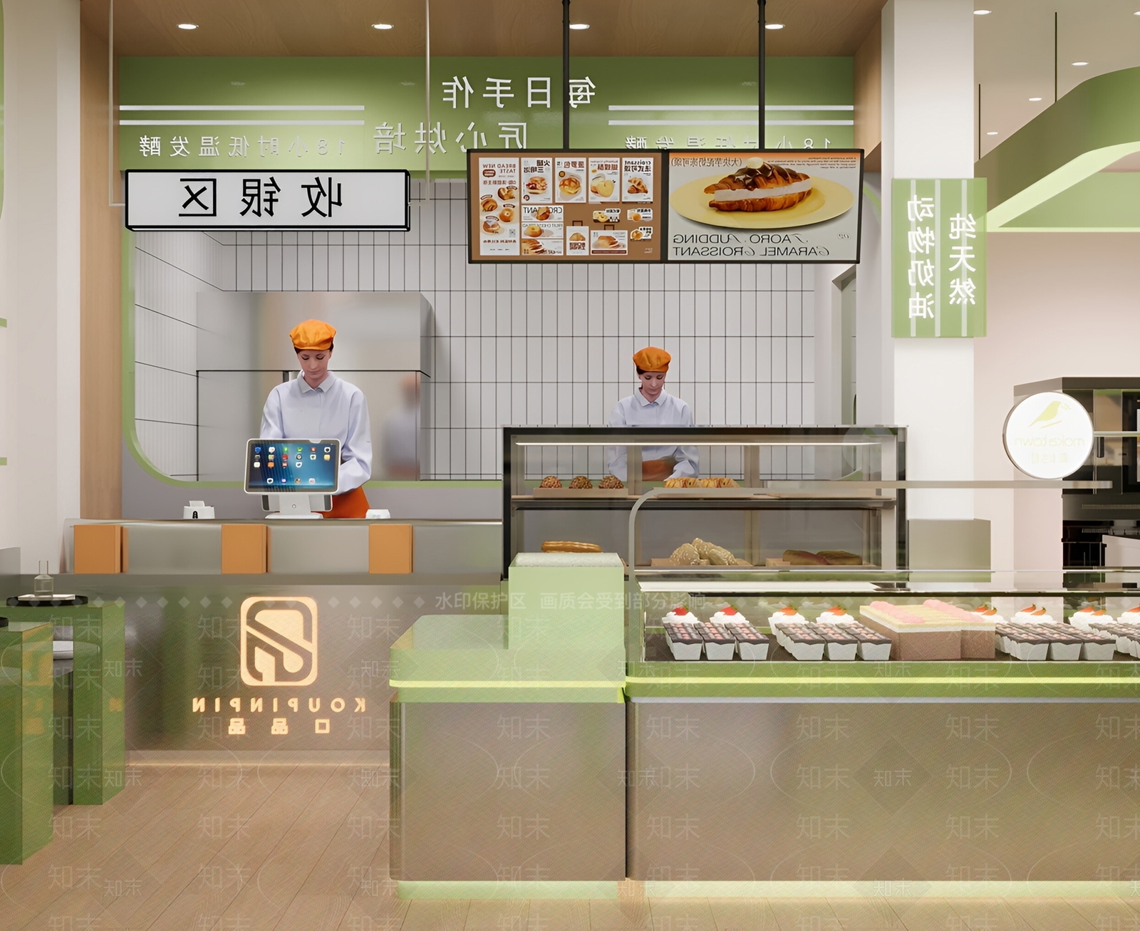 现代甜品面包店SU模型下载【ID:1191945612】