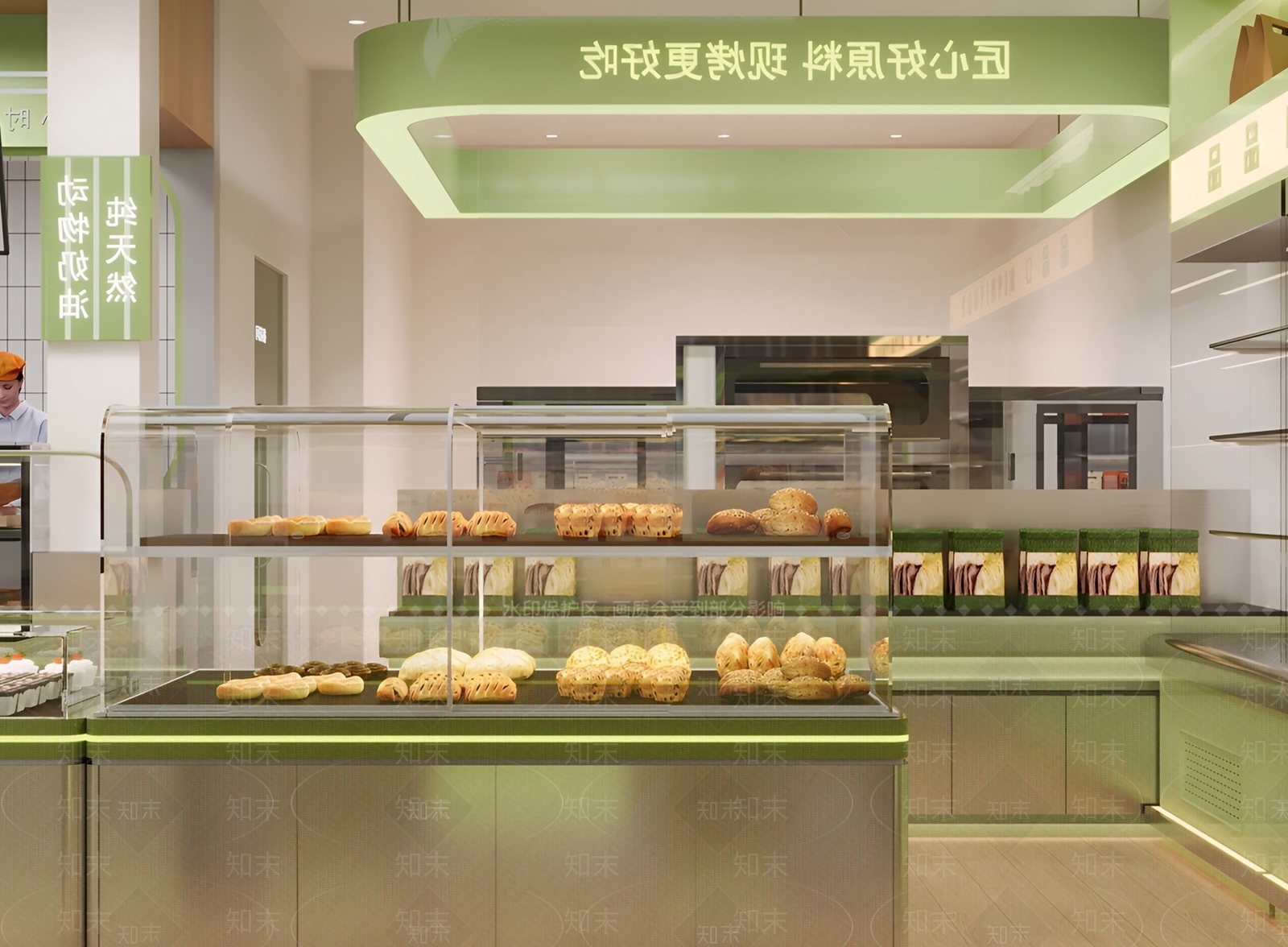 现代甜品面包店SU模型下载【ID:1191945612】
