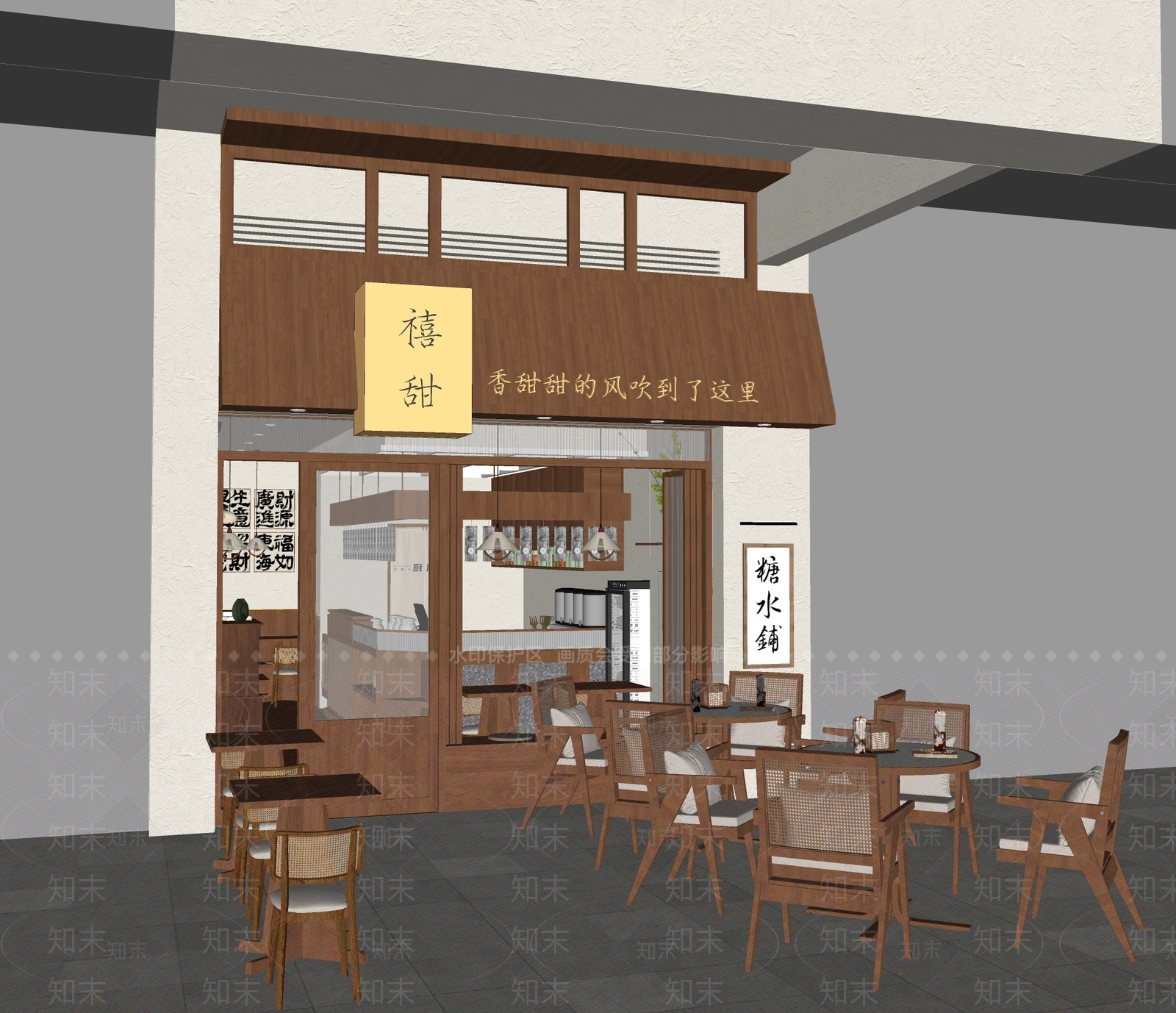 新中式门头SU模型下载【ID:1191956795】