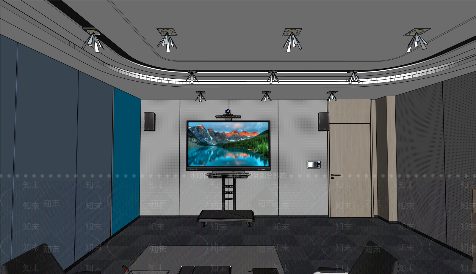 现代会议室SU模型下载【ID:1191950860】