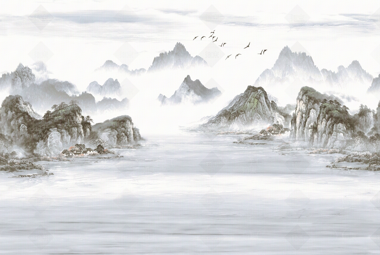 新中式中式山水大理石贴图下载【ID:1191951985】