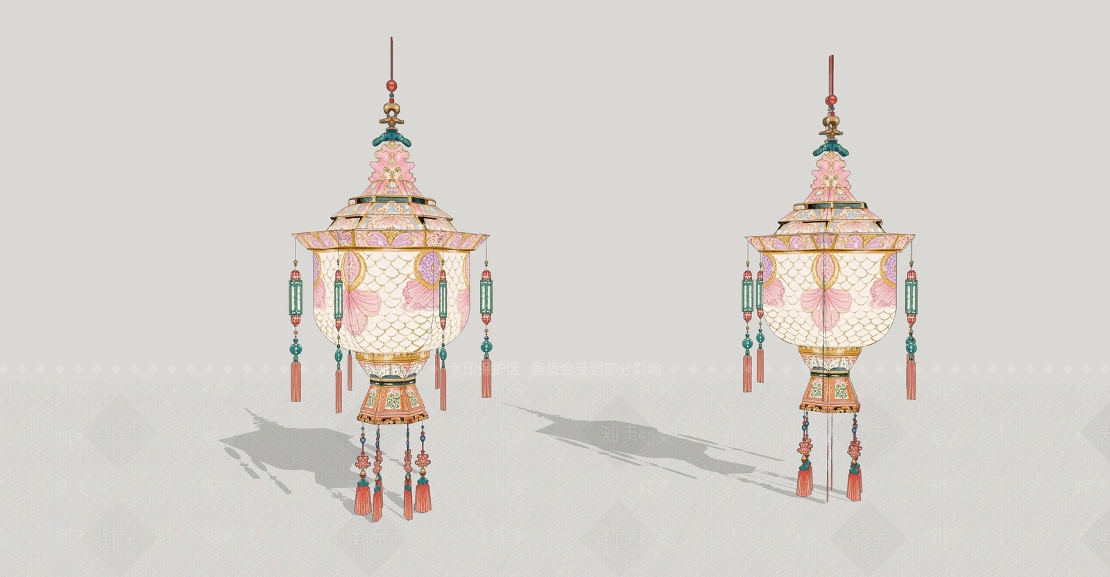 中式吊灯SU模型下载【ID:1191952251】