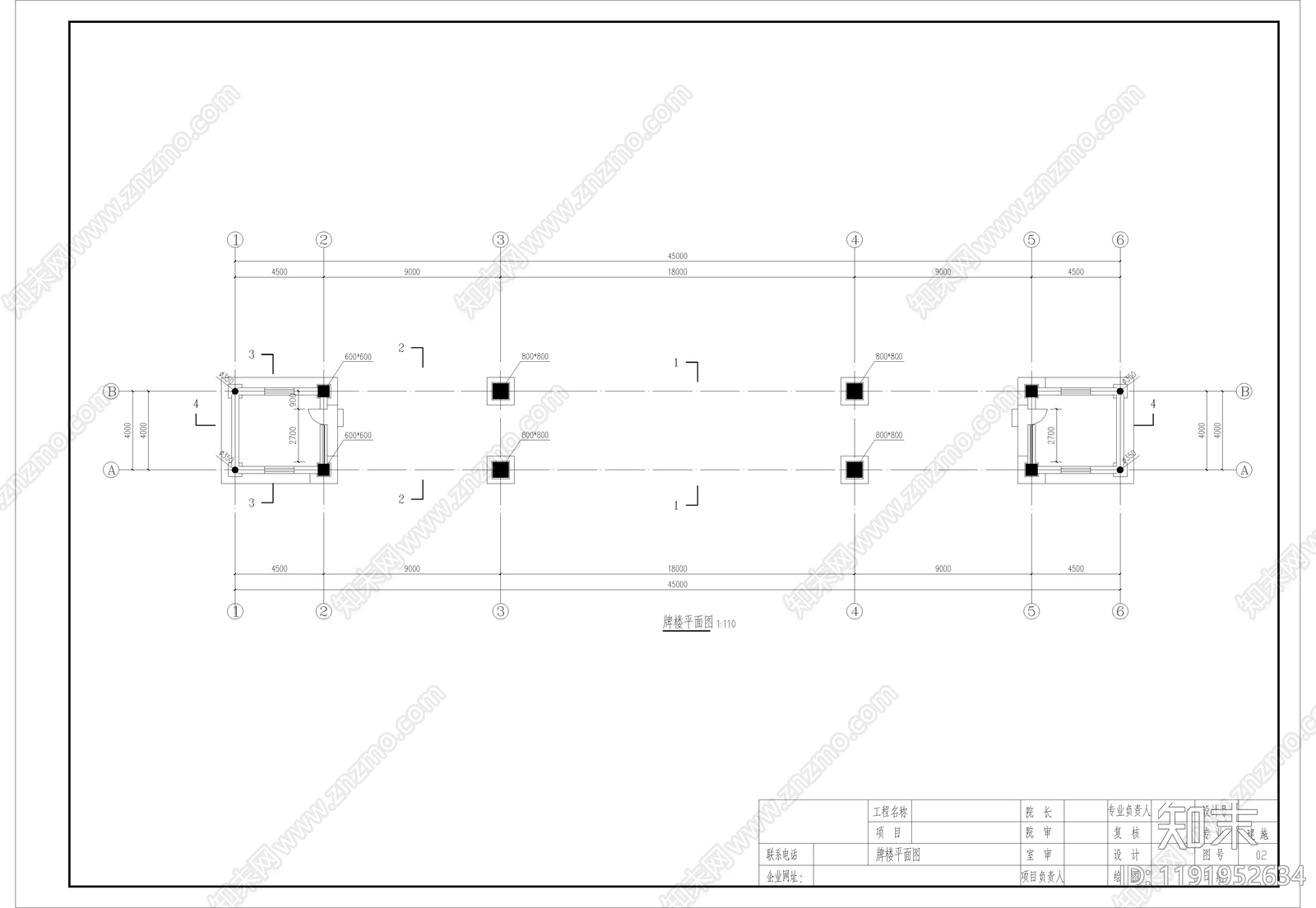 仿古建筑cad施工图下载【ID:1191952634】