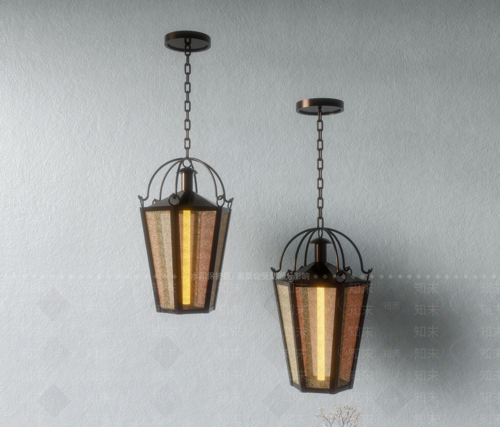 美式欧式吊灯SU模型下载【ID:1191953106】