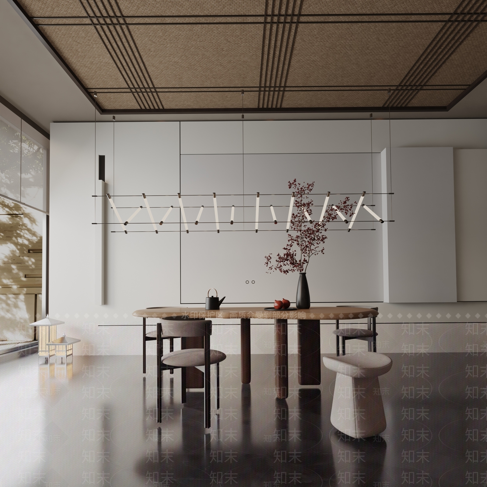 现代餐桌3D模型下载【ID:1191955110】