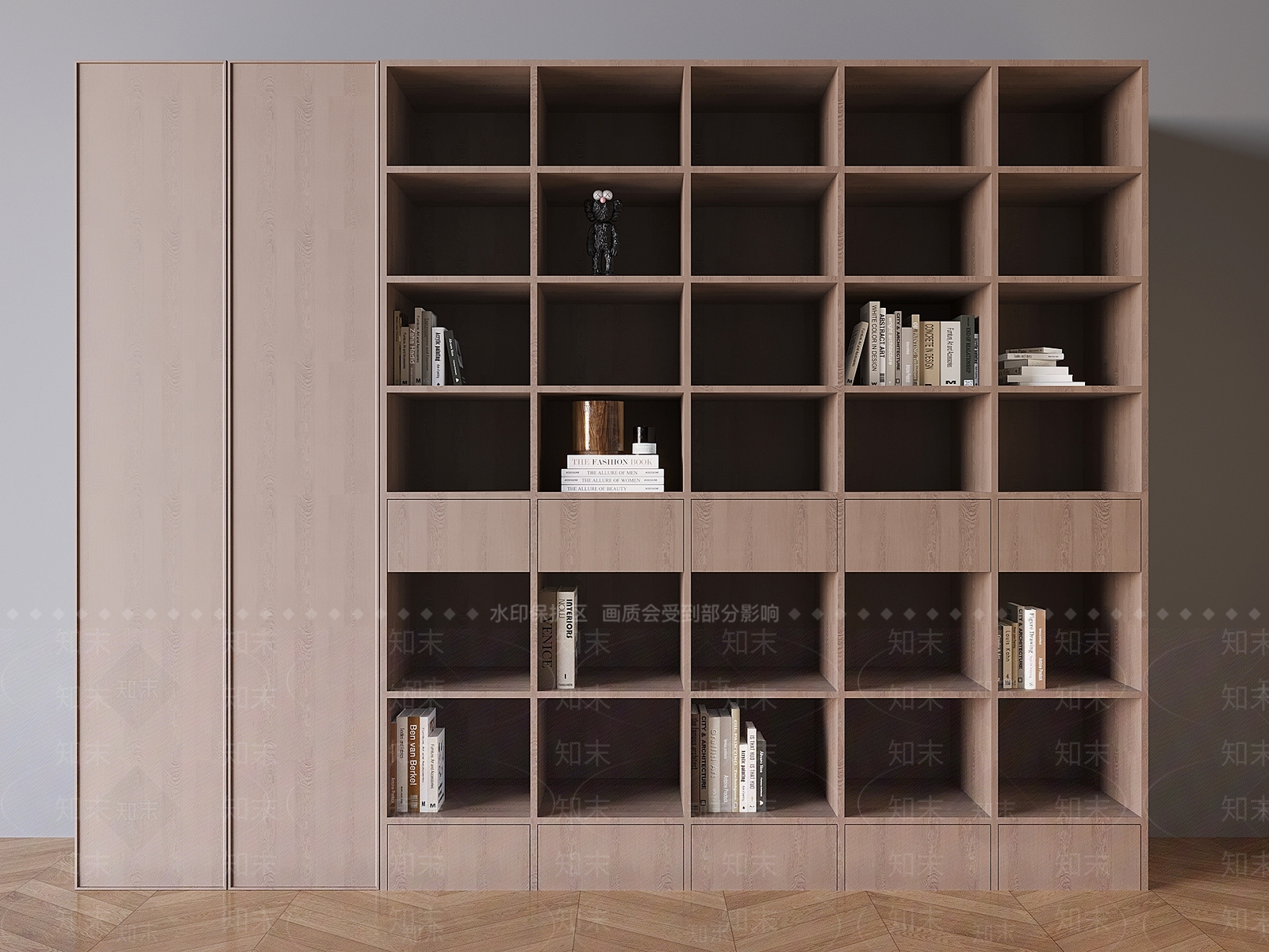 中式复古书柜3D模型下载【ID:1191955246】