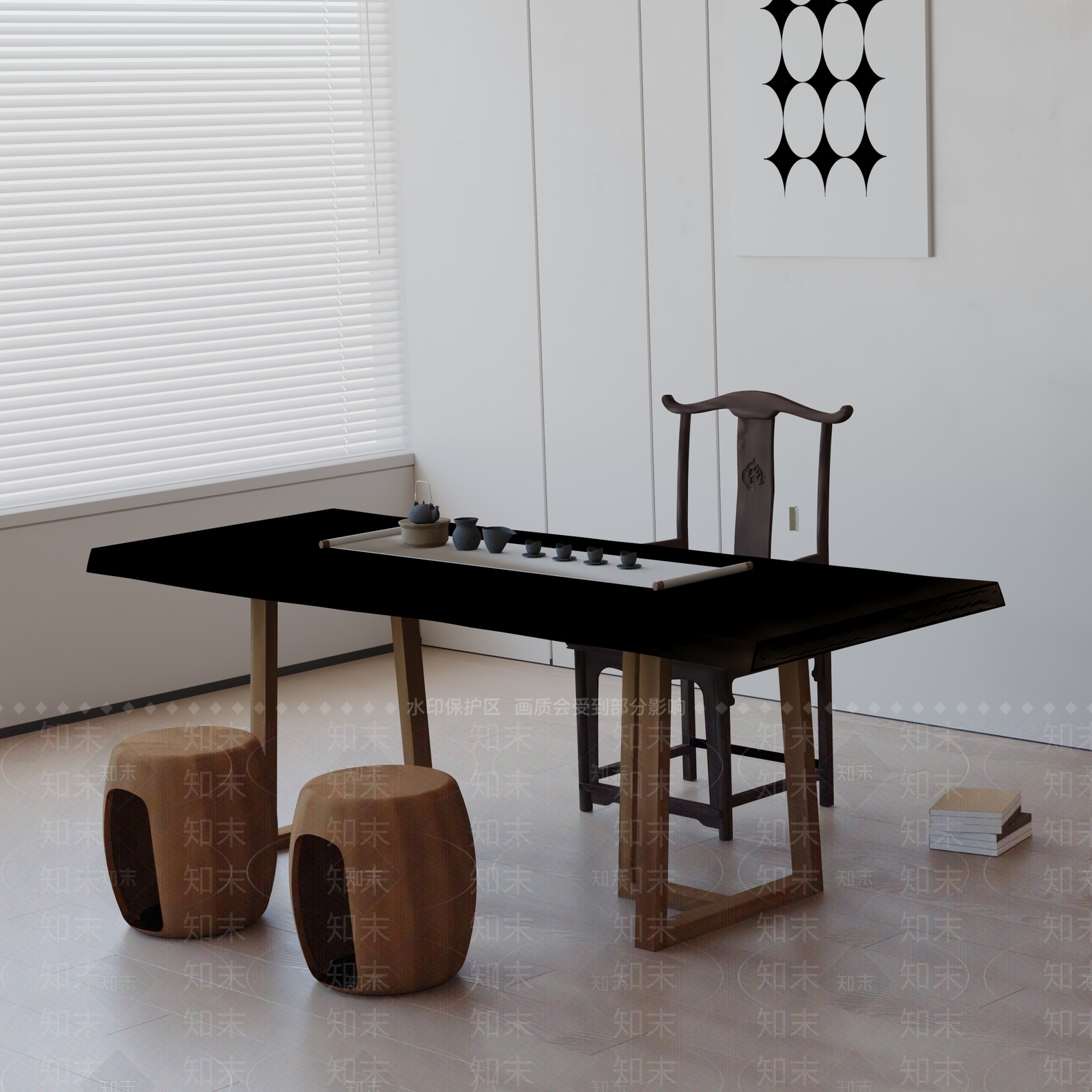 现代茶室3D模型下载【ID:1191956115】
