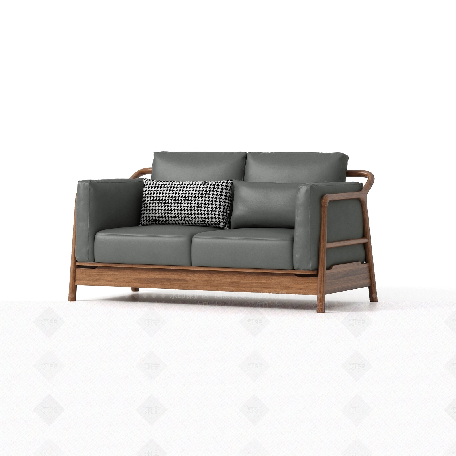 中古北欧双人沙发3D模型下载【ID:1191959901】