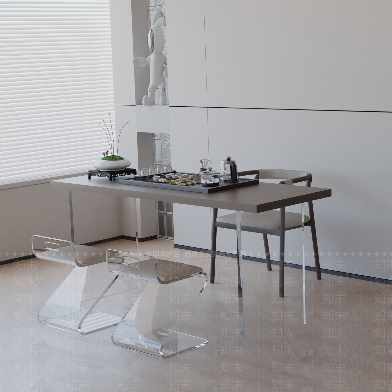 现代茶室3D模型下载【ID:1191962221】