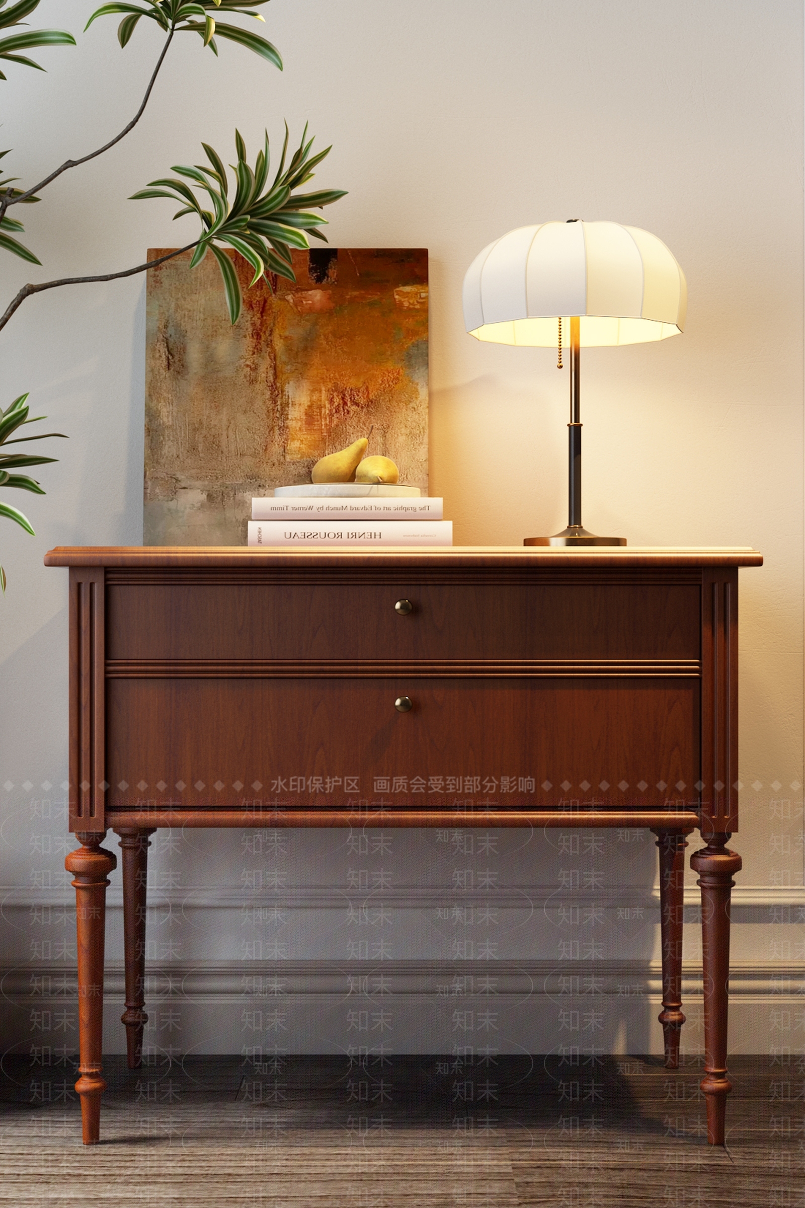 法式美式玄关柜3D模型下载【ID:1191962663】