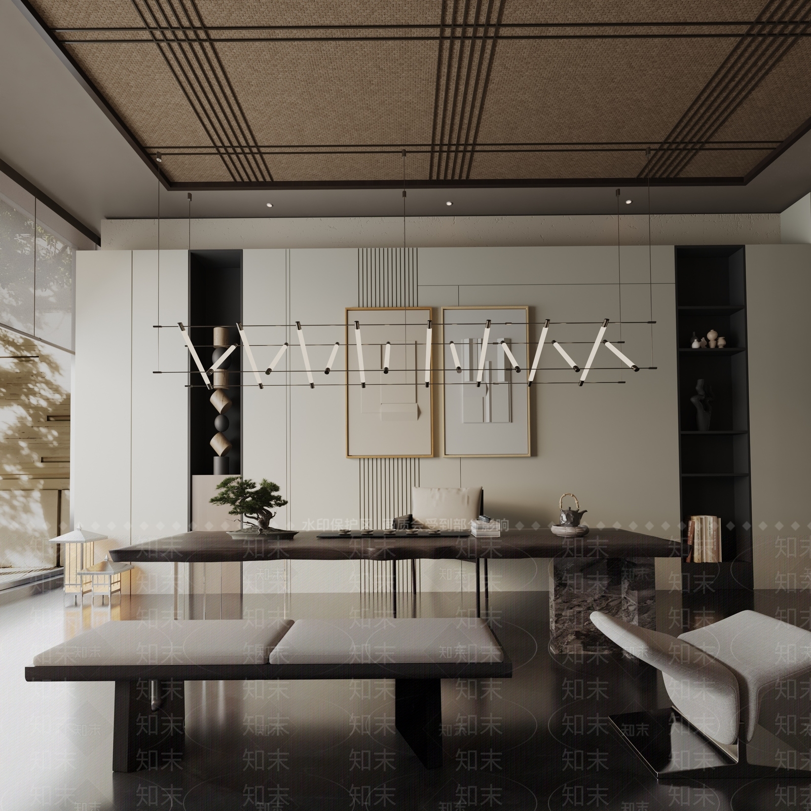 现代餐桌3D模型下载【ID:1191964627】