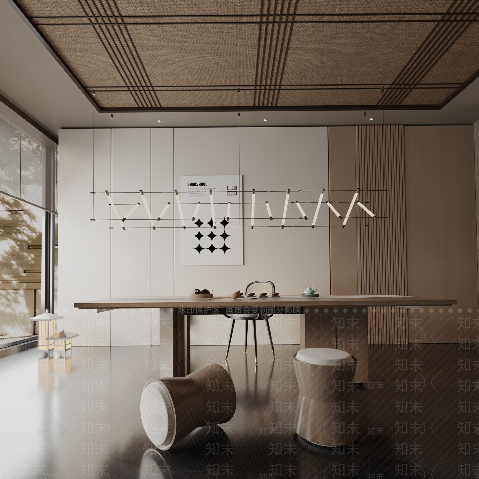 现代餐桌3D模型下载【ID:1191965597】