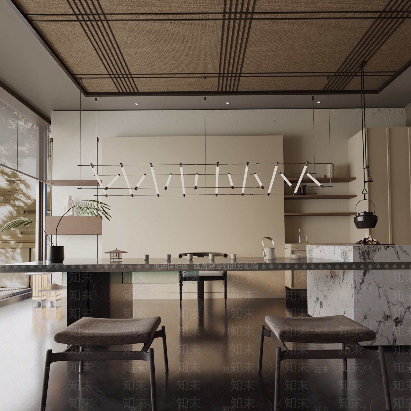 现代餐桌3D模型下载【ID:1191966707】