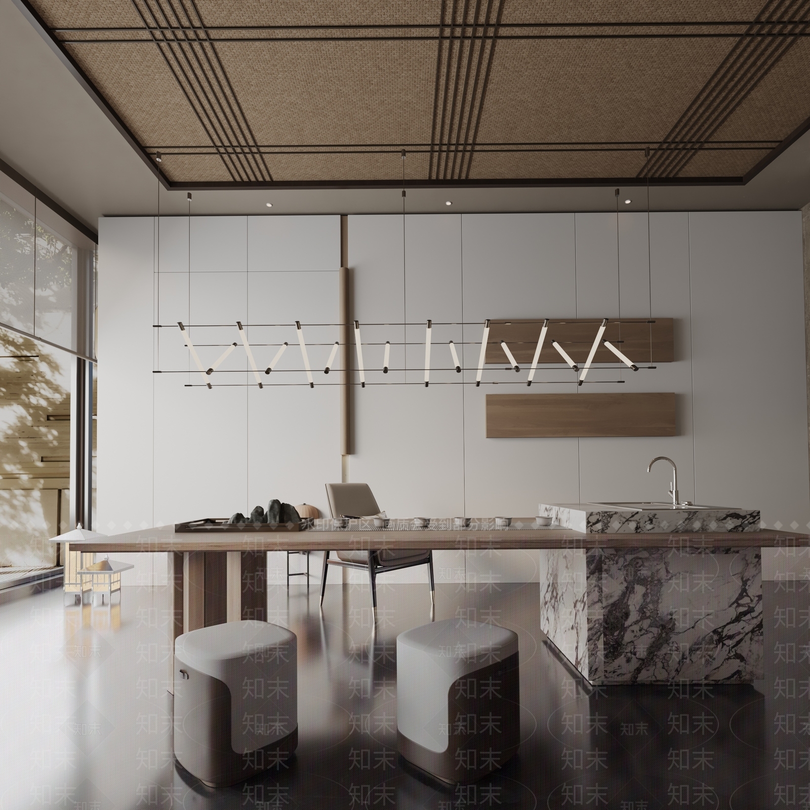 现代餐桌3D模型下载【ID:1191967467】