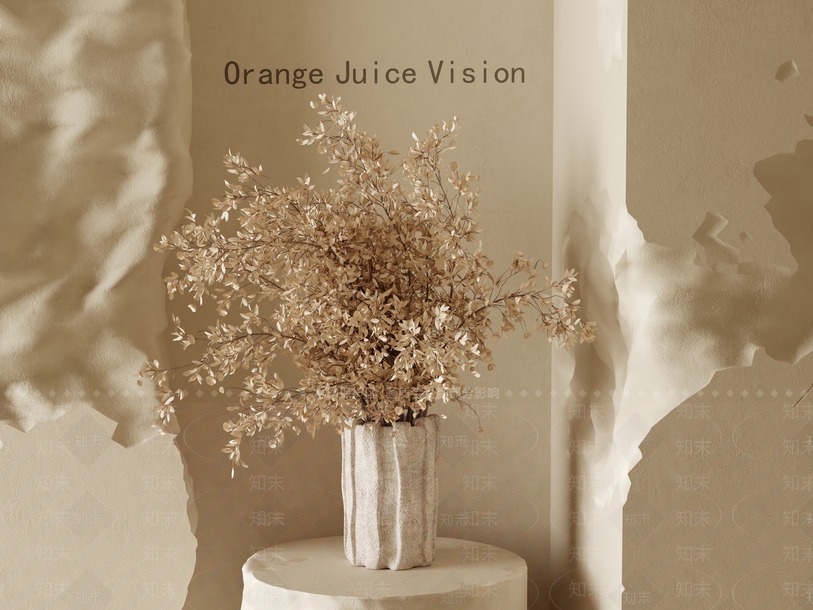 侘寂花艺3D模型下载【ID:1191969560】