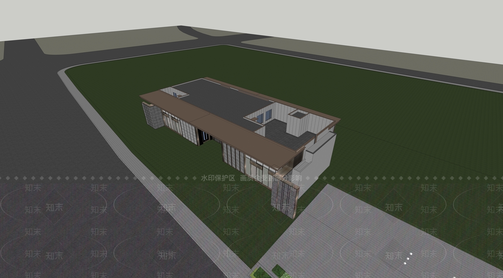 现代小公建SU模型下载【ID:1191970448】