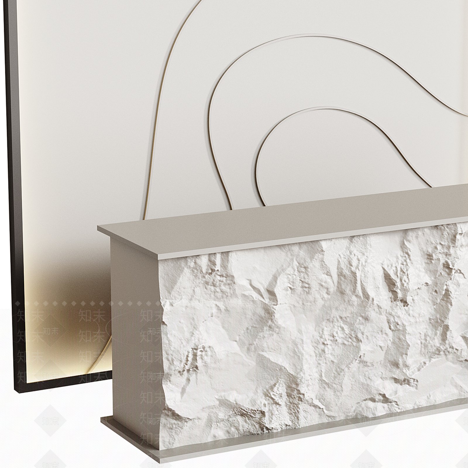 现代前台3D模型下载【ID:1191971442】