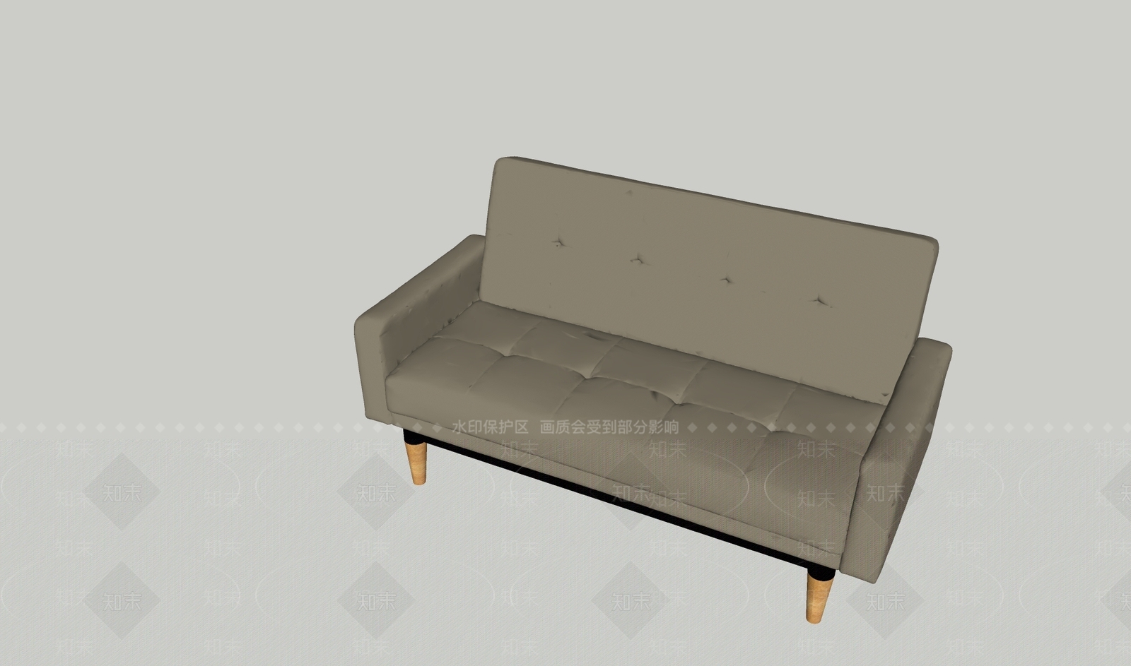 现代卡座沙发SU模型下载【ID:1191975777】