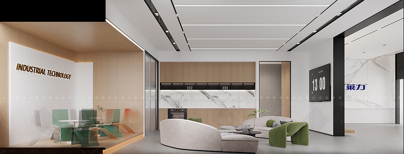 现代原木接待室3D模型下载【ID:1191978062】