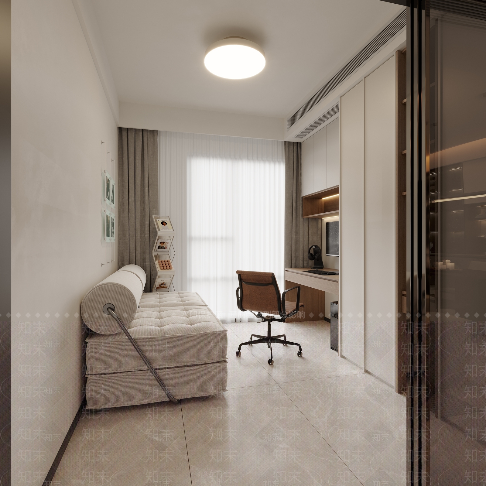 现代书房3D模型下载【ID:1191986654】