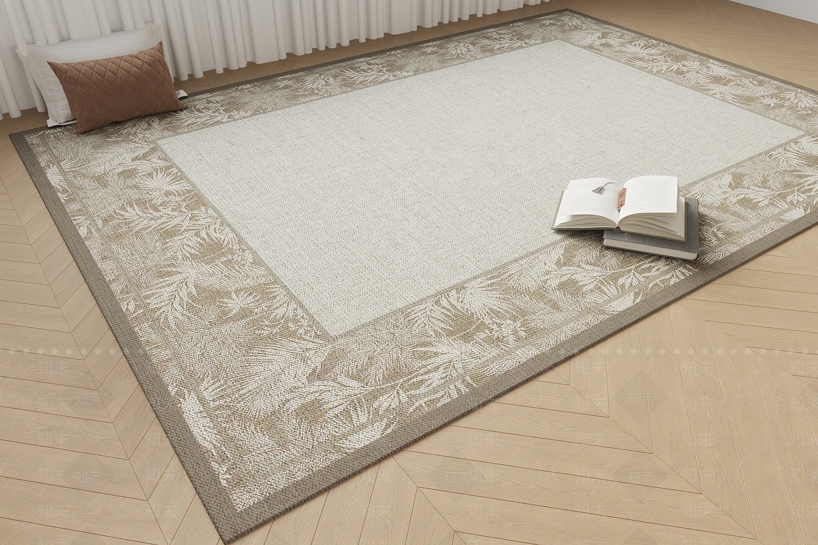 法式美式地毯3D模型下载【ID:1191986222】