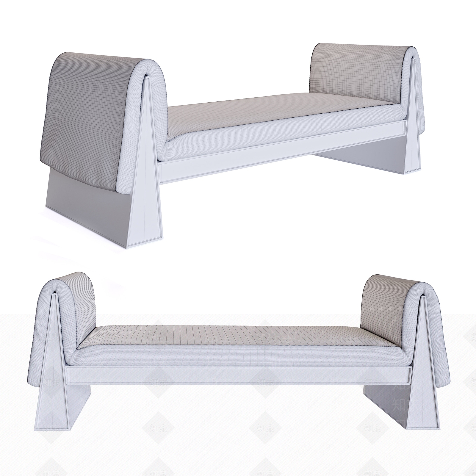 新中式床尾凳3D模型下载【ID:1191986726】