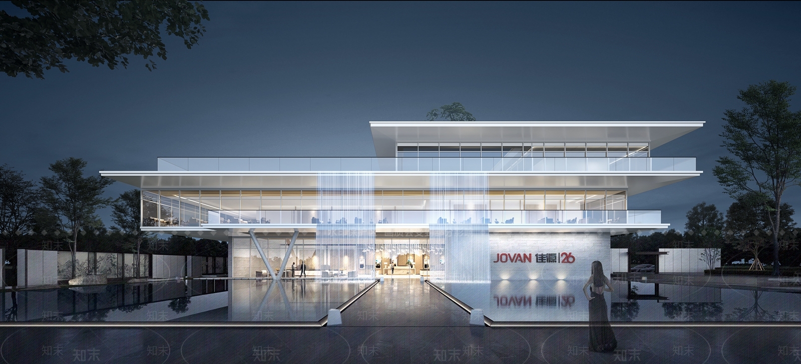 现代售楼处外观3D模型下载【ID:1192005657】