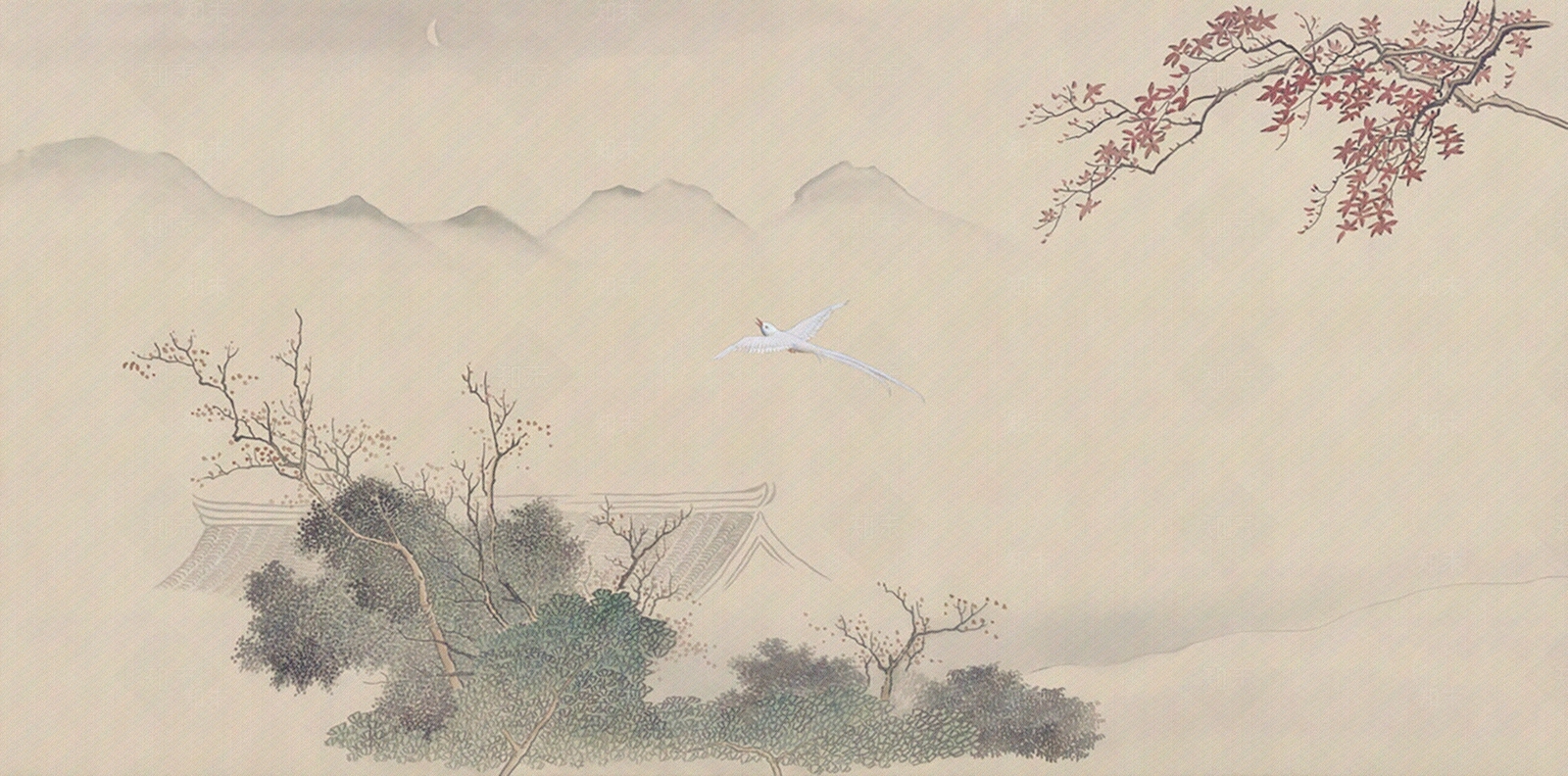 新中式中式花纹壁纸贴图下载【ID:1191987889】