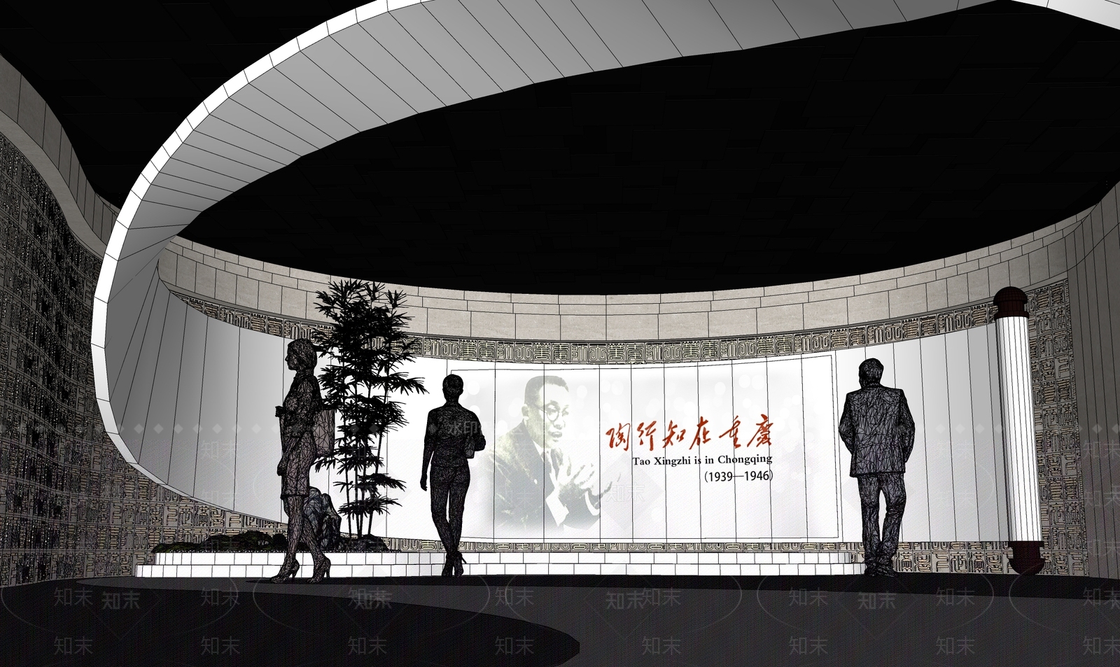 现代新中式其他展厅SU模型下载【ID:1191988684】