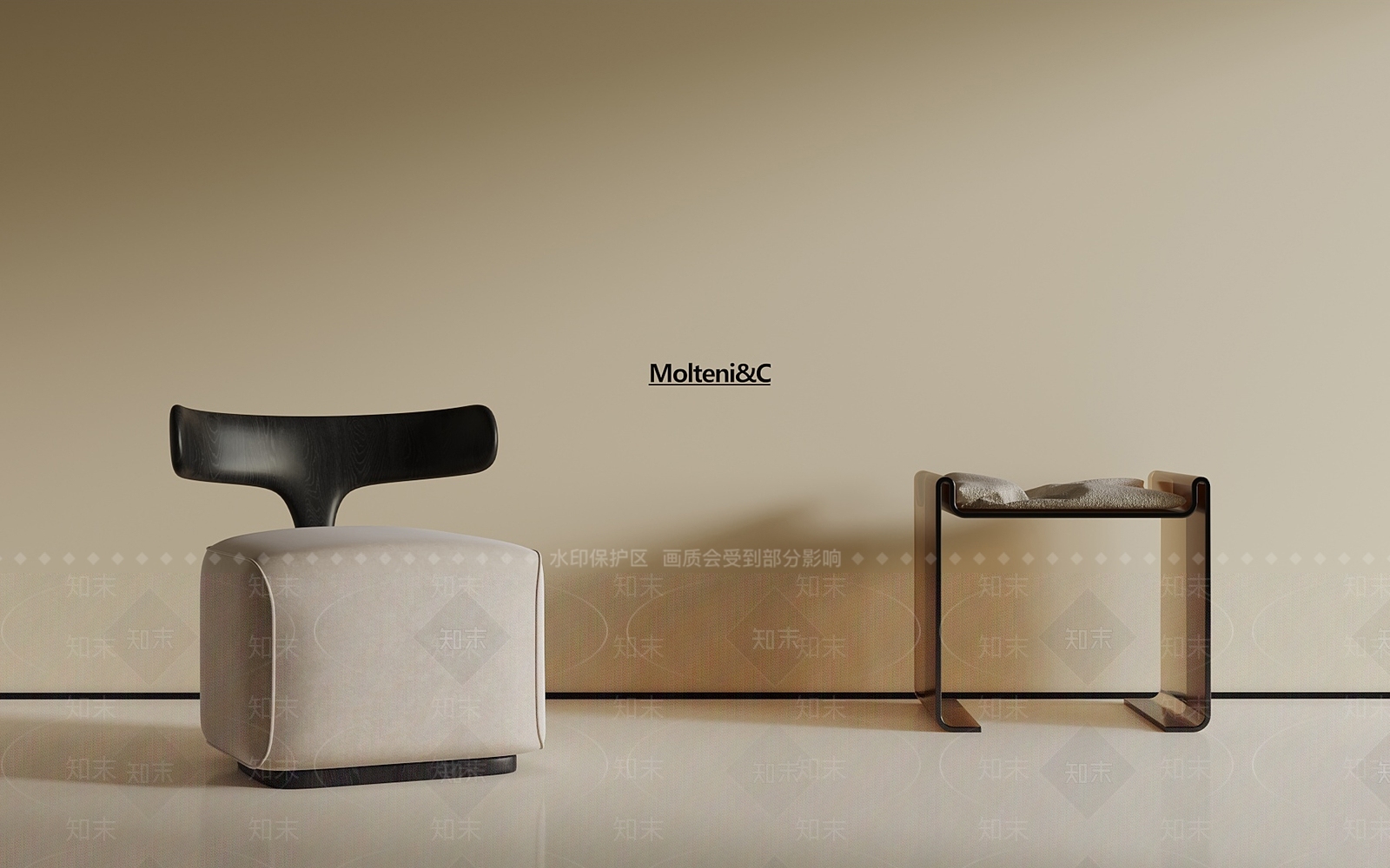 现代沙发凳3D模型下载【ID:1191992052】