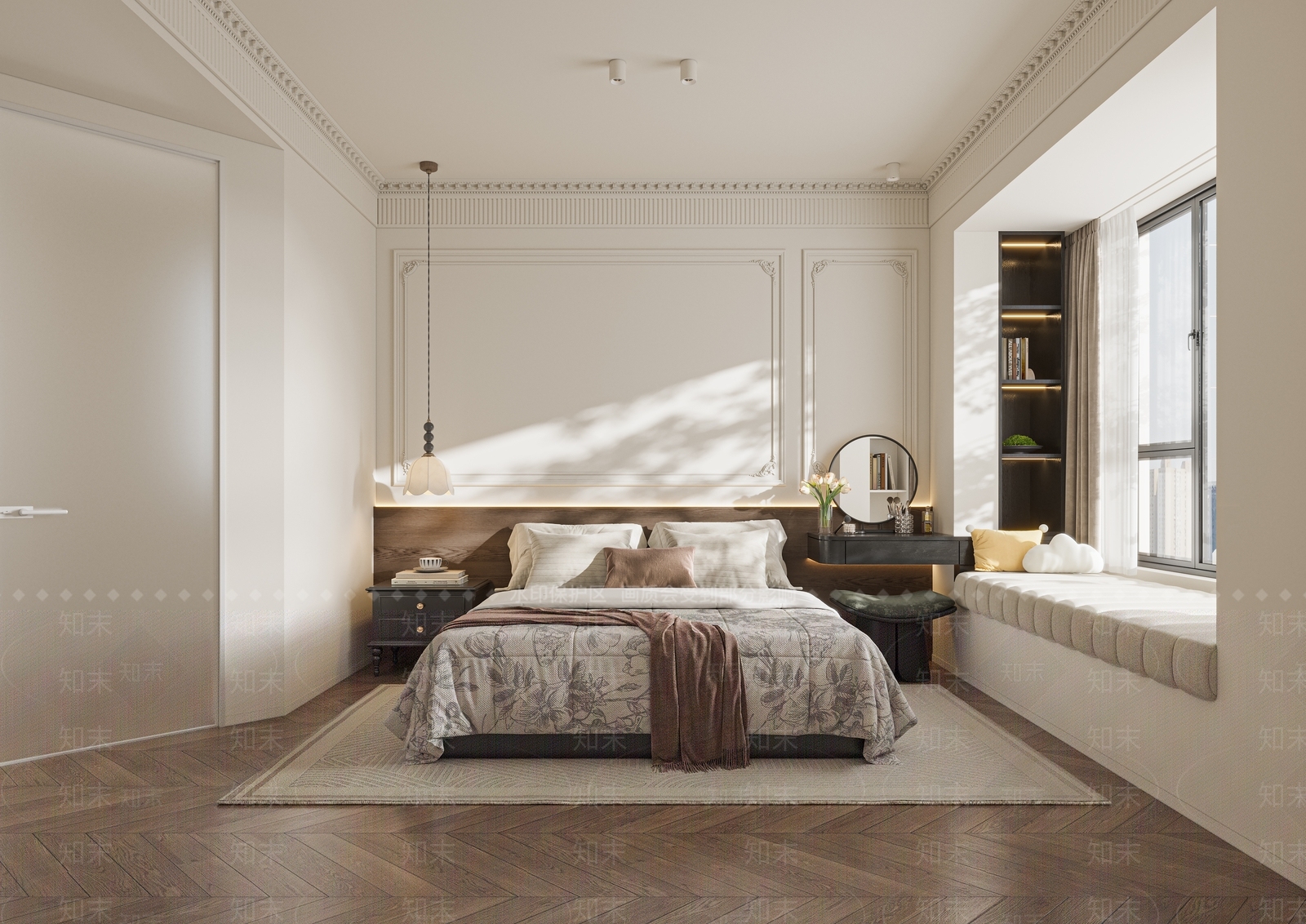 黑色梳妆台梳妆台3D模型下载【ID:1227364008】