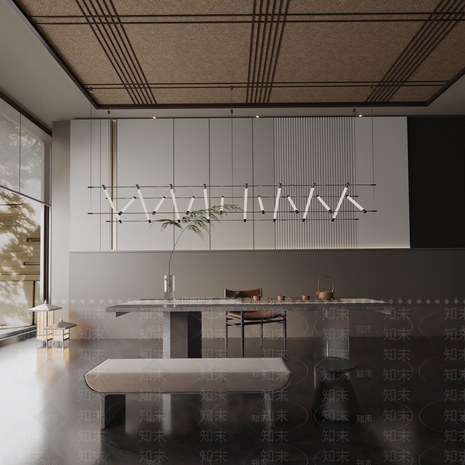 现代餐桌3D模型下载【ID:1191997348】