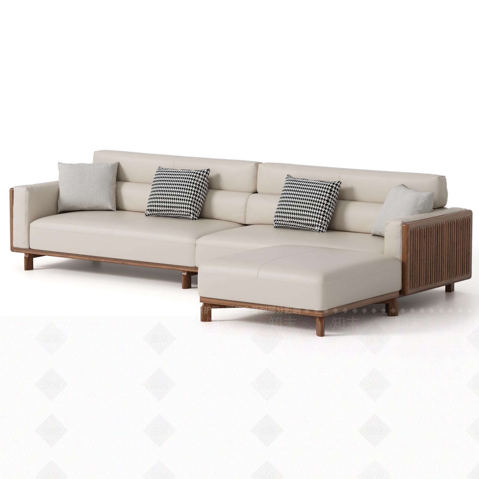 中古北欧L型沙发3D模型下载【ID:1191998184】