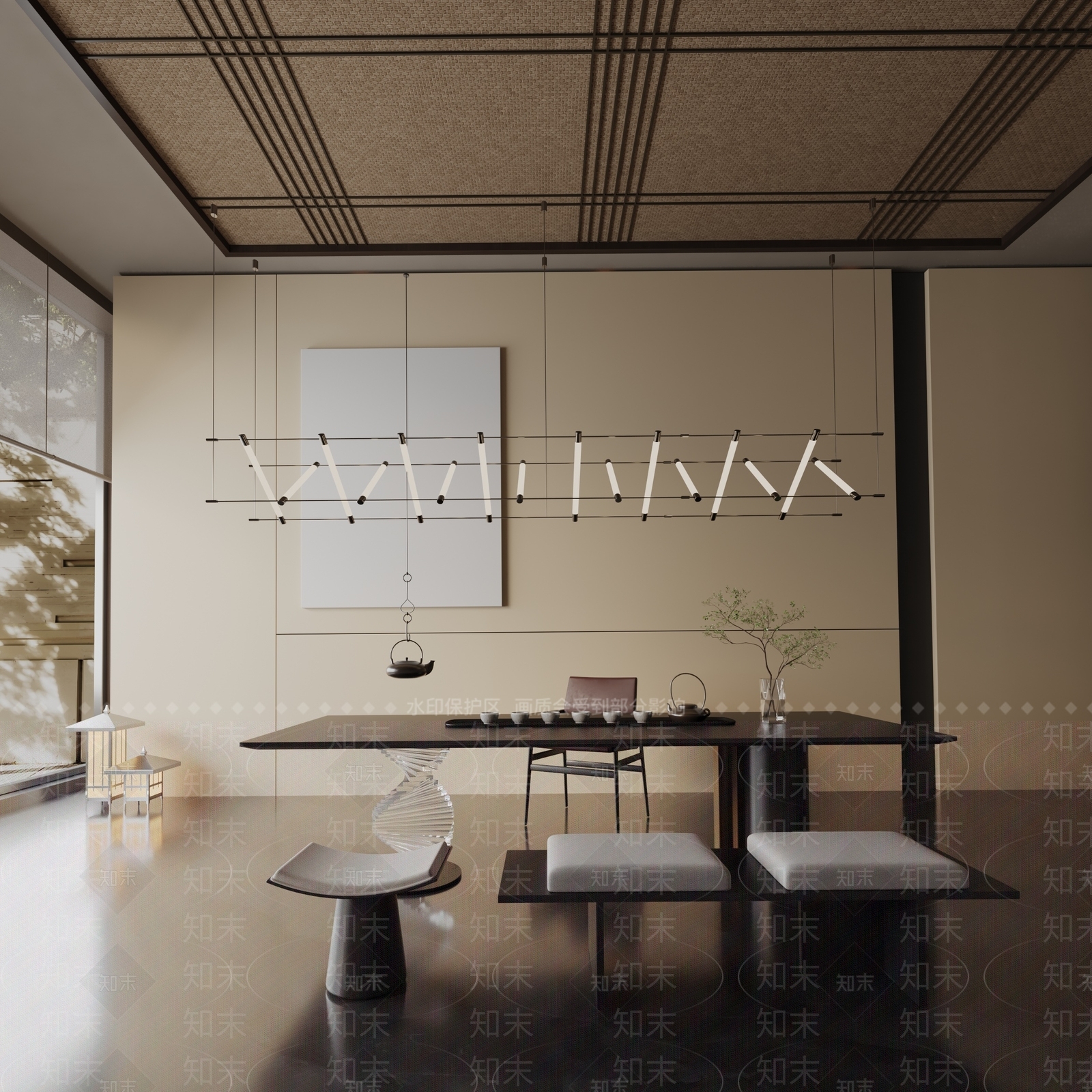 现代餐桌3D模型下载【ID:1192000692】