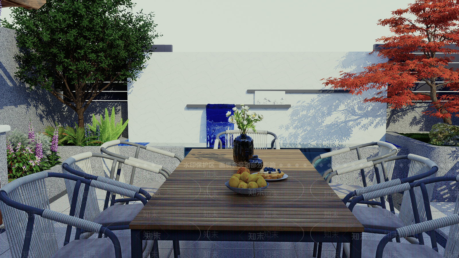 现代屋顶花园SU模型下载【ID:1192061349】